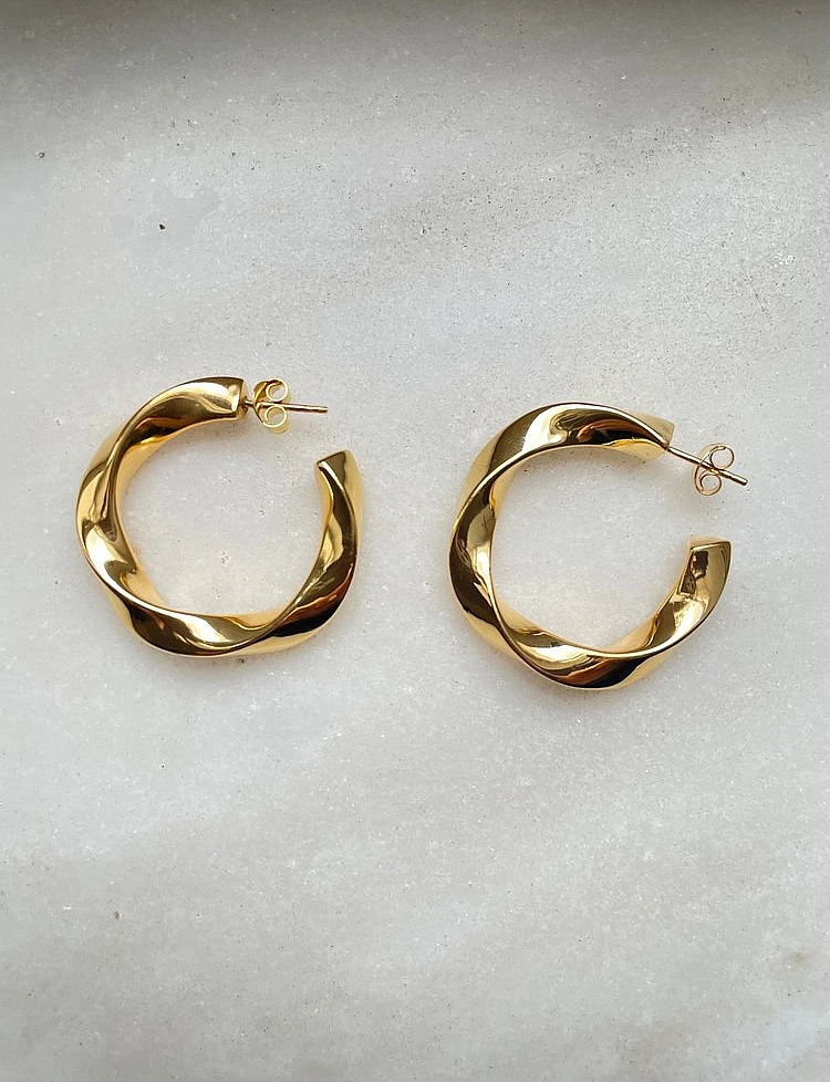 Vintage Twisted Hoops